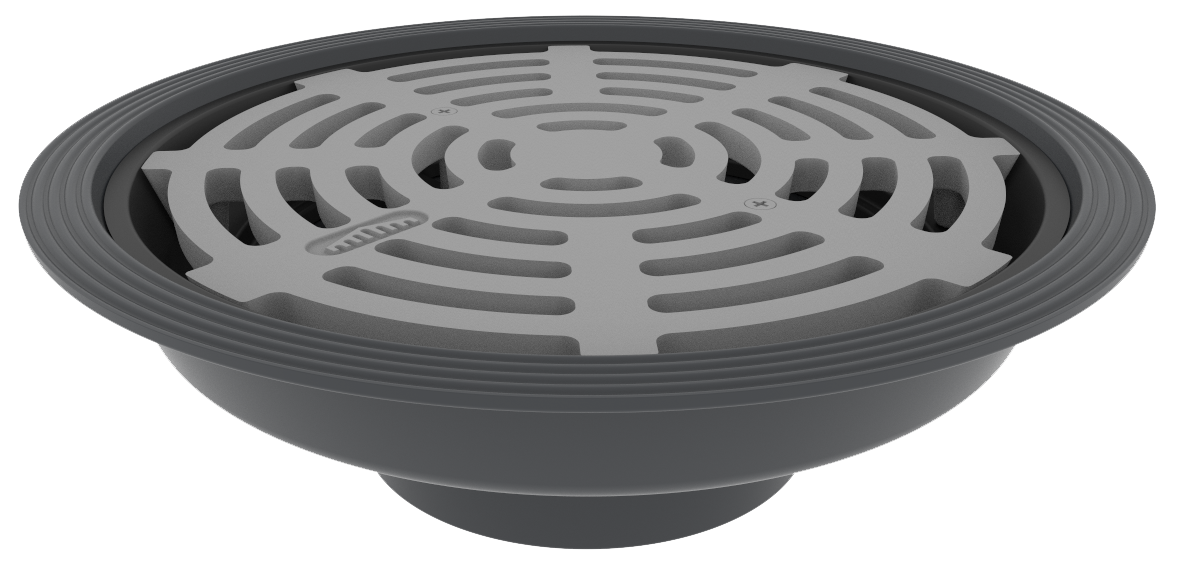 Vertical Roof Outlet with Flat Grate  6IN BSP